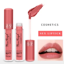 1PC Matte Lip gloss Sexy Lip Gloss Matte Long Lasting Waterproof Cosmetic Makeup lip gloss Easy to wear