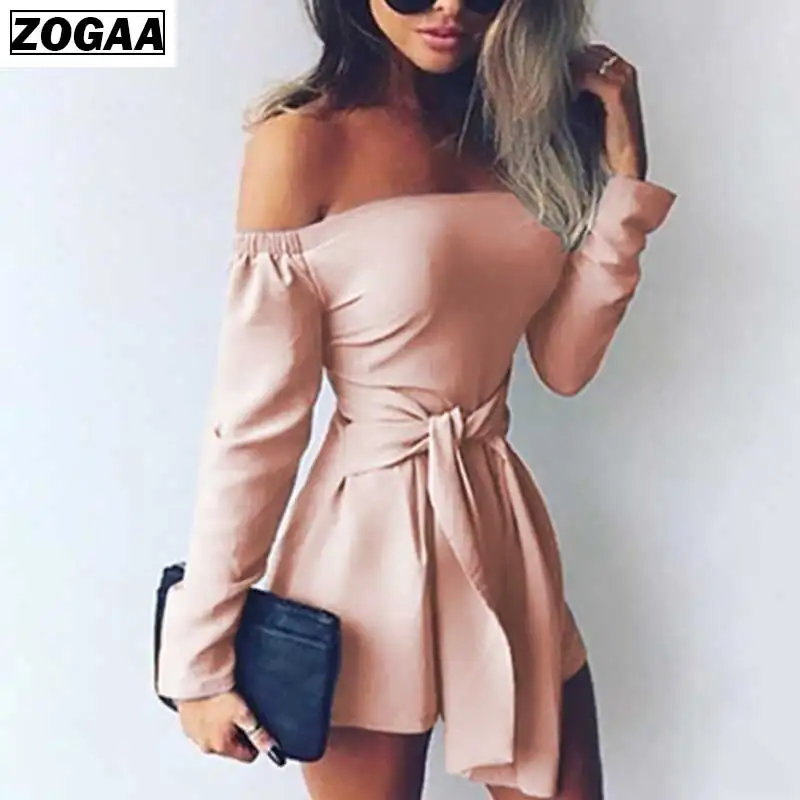 Summer Slash Neck Jumpsuit Women Rompers Sexy Bodysuit Bow Playsuit Long Sleeve Catsuit Cotton Playsuit Ladies Jumpsuit ZOGAA Summer Slash Neck Jumpsuit Women Rompers Sexy Bodysuit Bow Playsuit Long Sleeve Catsuit Cotton Playsuit Ladies Jumpsuit ZOGAA