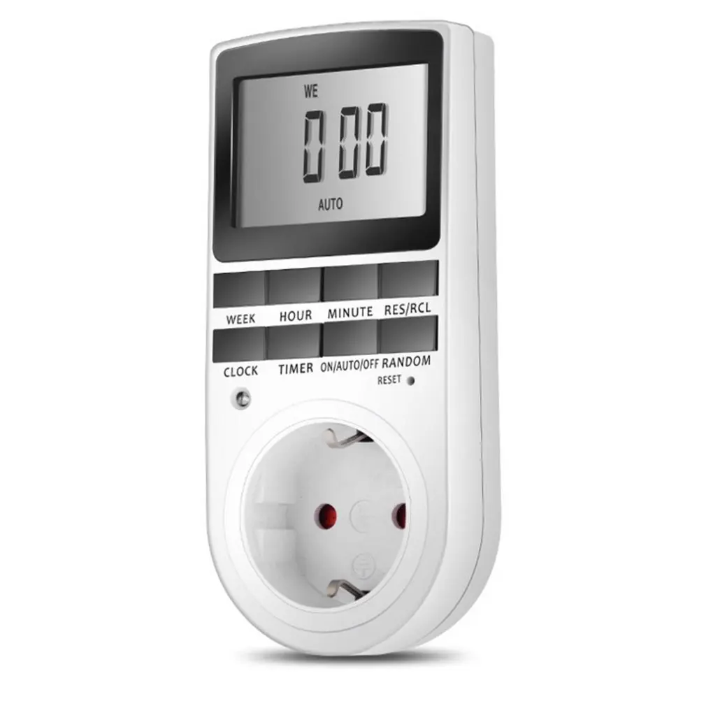 

Digital Big Screen Timer Switch Socket Timer Power Meter Electronic Outlet Socket Programmable Setting For Household Device