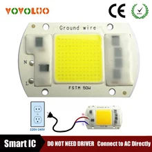 Cob led 램프 칩 5 w 20 w 30 w 50 w led cob 전구 램프 220 v 230 v ip65 스마트 ic 드라이버 차가운 따뜻한 화이트 led 스포트 라이트 투광 조명 칩(China)