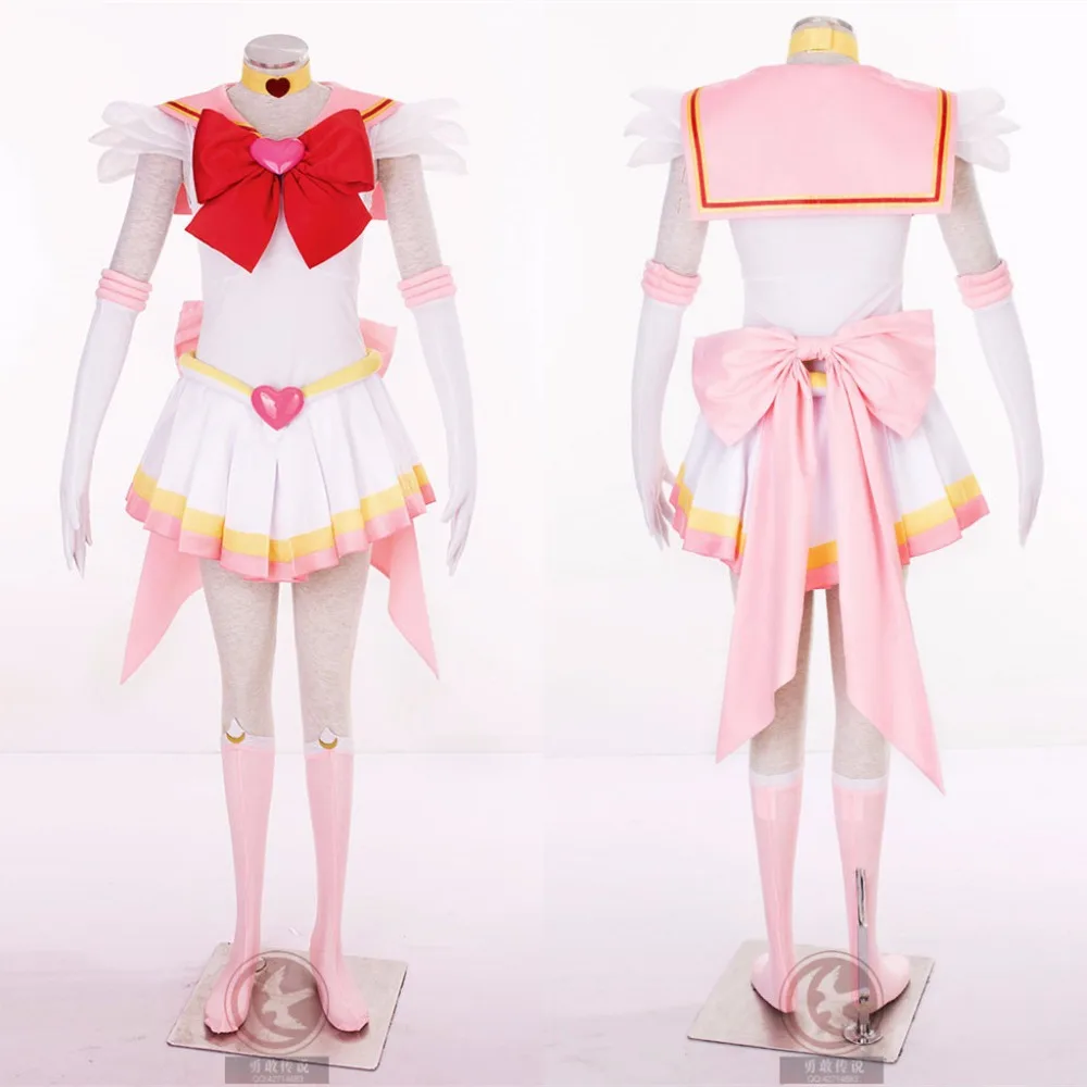 [STOCK] 2018 Anime Sailor Moon ChibiUsa SuperS Uniform XS 3XL Cosplay Costume For Women