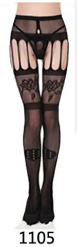 Fashion Women's Sexy Fashion Hollow Out Strappy High Quality Mesh Net Fishnet Stockings Pantyhose Black High Waist Tights