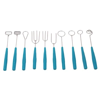 

201910 Pcs/Set Ceative Stainless Steel Chocolate Dipping Forks Party Fondue Fountain Cake Tool Set Chocolate Forks