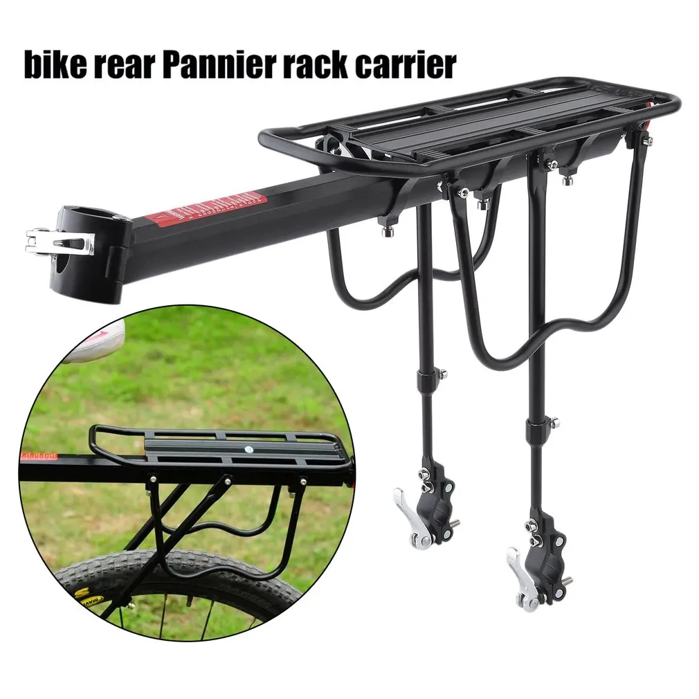 Quick Release Aluminum Alloy Bicycle Rack Bike Luggage Carrier MTB Bicycle Mountain Bike Cycling Rear Rack Seatpost Bag Holder