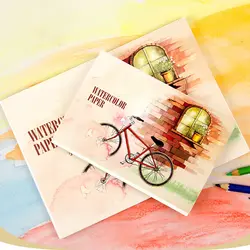 1 шт. Горячие 12x простыни Детские Портативный воды Цвет карандаш бумага эскиз книга покрыты велосипед узор для DIY книги по искусству рисо