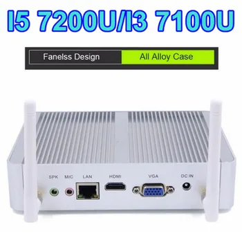 

Fanless Nuc Core i5 7200U i3 7100U DDR3L Memory Mini PC Linux Windows 10 Graphics HD 620/520 4K HTPC HDMI VGA Computer