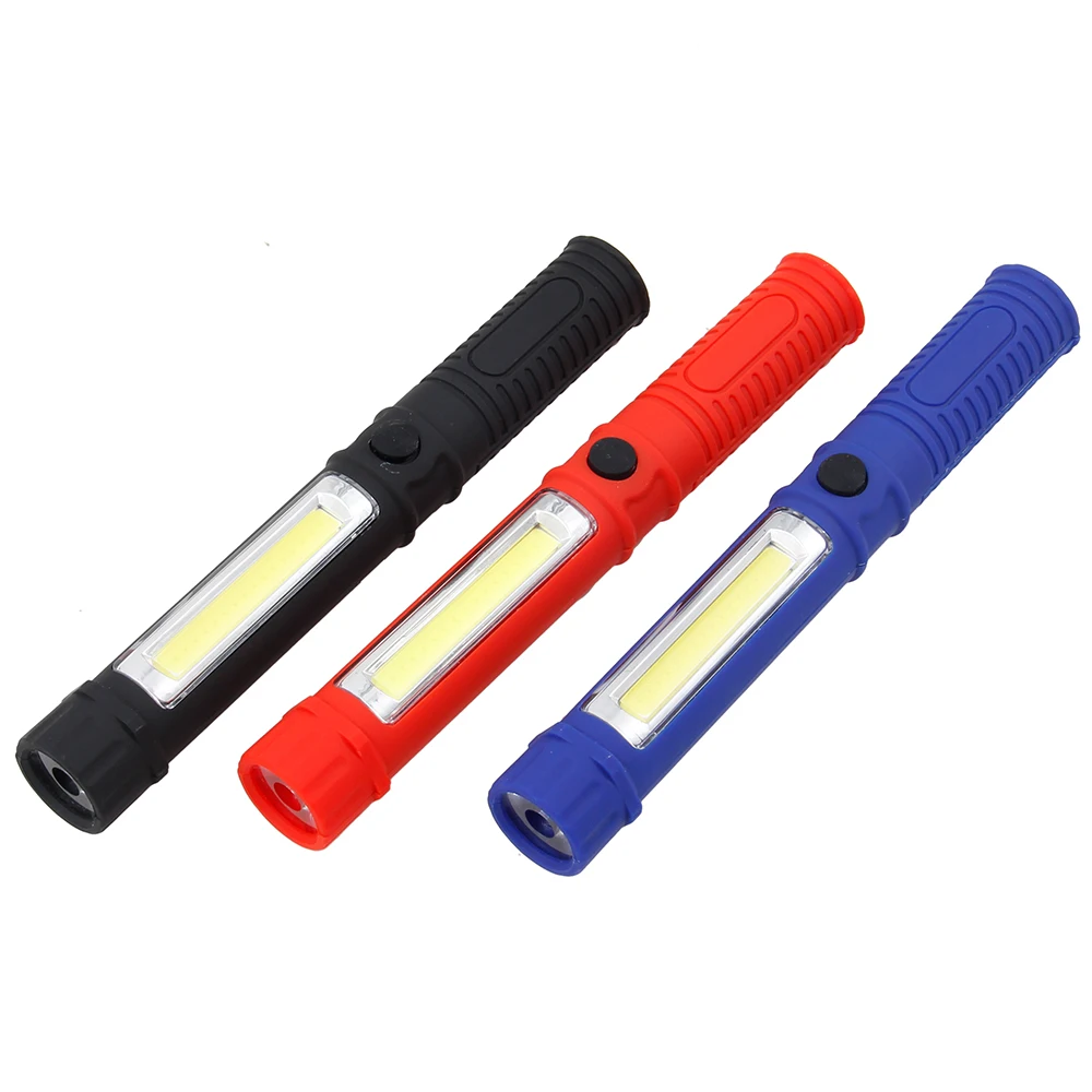 

Multifunction LED Torch Mini Pen Light Hanheld Flashlight Auto Car Inspection PVC Handle Repair Tools COB Bottom Magnet