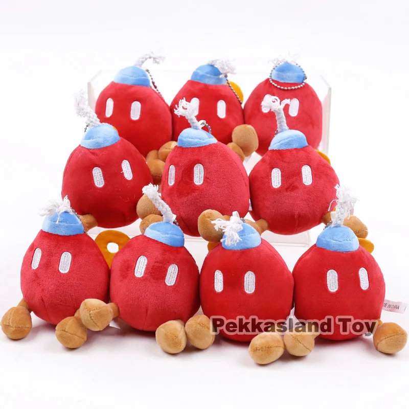 Super Mario Bros Boo/Bob Omb мини плюшевые подвески мягкие игрушки куклы
