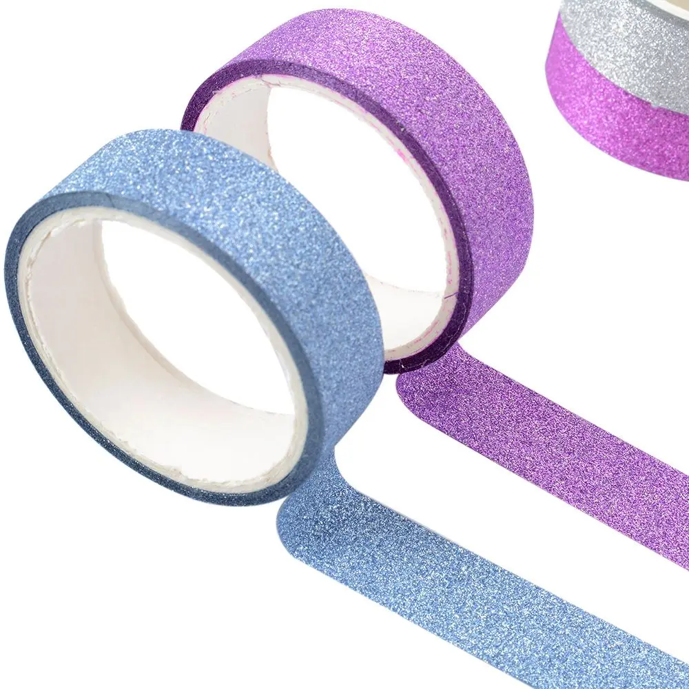

5M DIY Self-adhesive Glitter DIY Washi Paper Tape Sticker Wedding Birthday Festival Decoration Home Decor