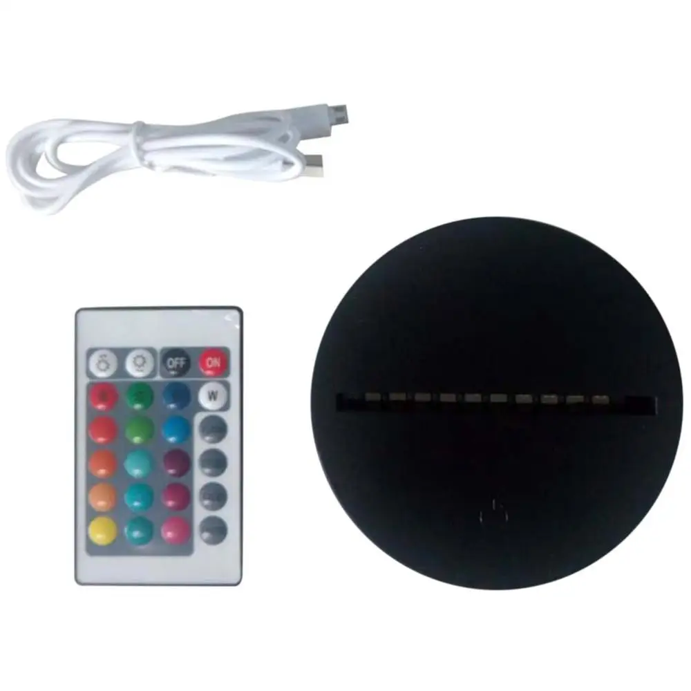 LED Lamp Bases for 3D Illusion Night Light 7 Colors Touch Switch Remote Control Replacement Base Table Desk Lamps | Освещение