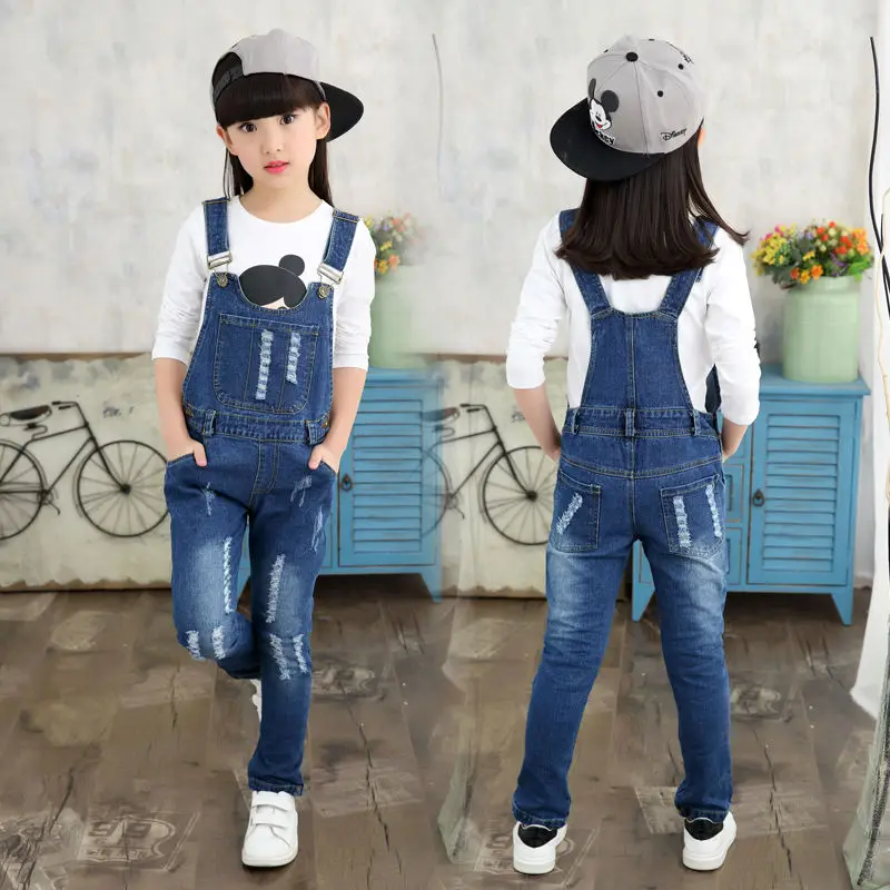 Джинсовый комбинезон для девочек 3 13 лет с карманами|girls jean overalls|jeans overalls for girlsoveralls