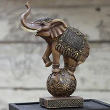 Цирк акробатика слон скульптура смолы животное фэн шуй талисман подарок и ремесло орнамент украшения аксессуары мебель