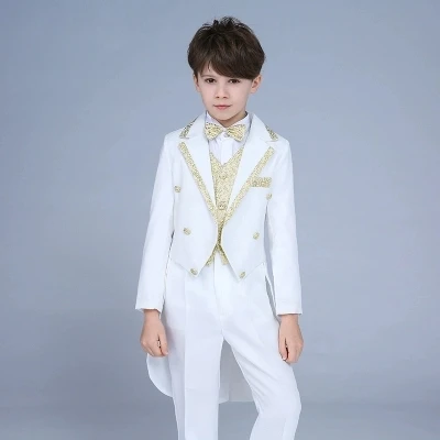 Высокое качество, г. детский костюм смокинг, костюм для выступлений для мальчиков, платье маленький командный большой мальчик, фортепиано костюм Волшебный костюм - Цвет: 1