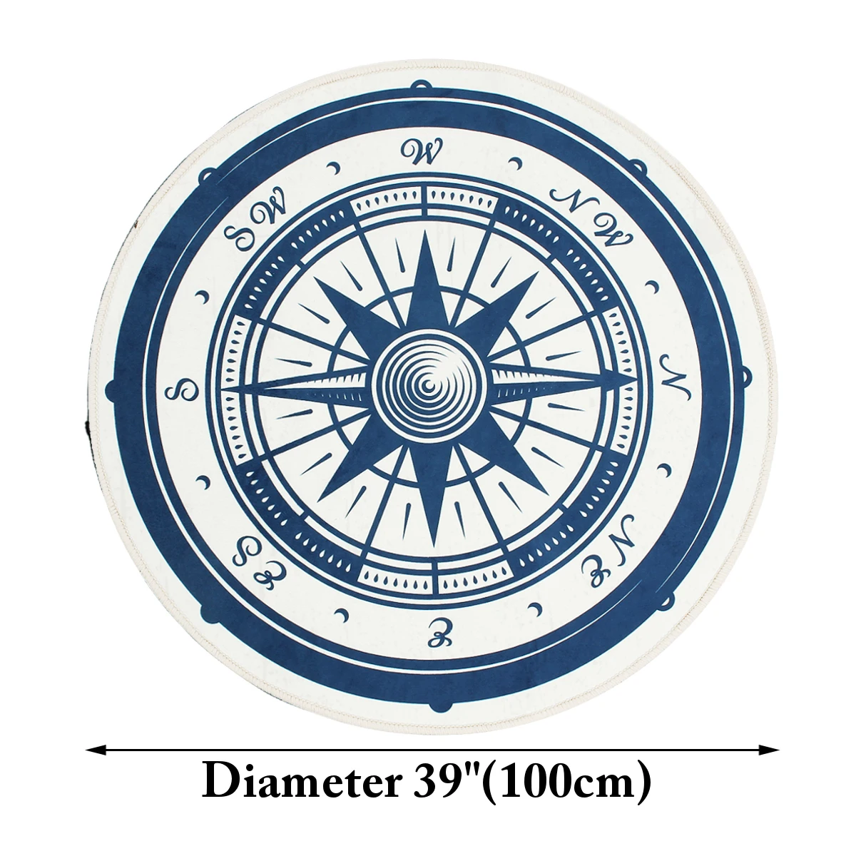 Домашний текстиль круглый дверной коврик, напольный коврик, винтажный морской Противоскользящий полиэфирный ковер для детей, ванной комнаты, гостиной, напольный ковер - Цвет: 100cm