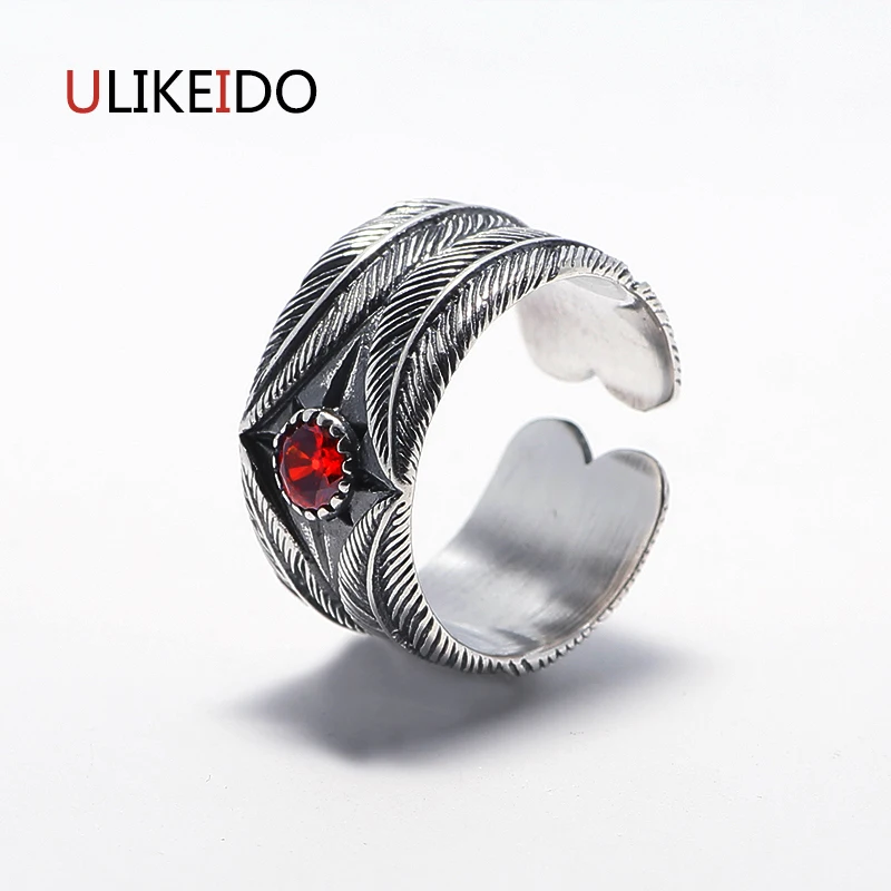 

Pure 925 Sterling Silver Jewelry Takahashi Goros Rings Eagle Feathers Opening Ring Women Birthday Gift Mens Signet Rings 184