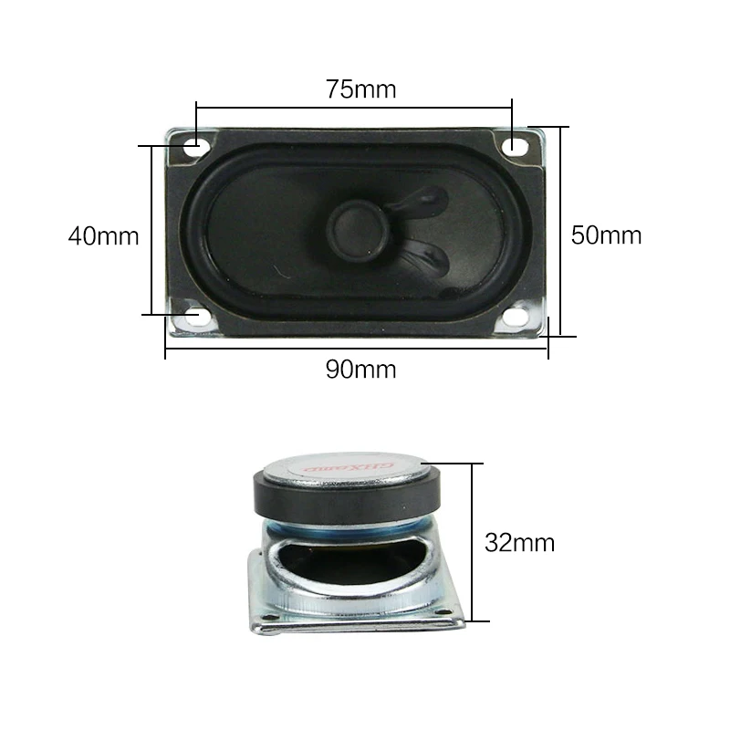 8OHM 15W TV Speaker 1 Pairs Full Range Rubber Cone LoudSpeakers Rectangle 50*90MM bluetooth speaker portable speaker audio speakers bookshelf speakers