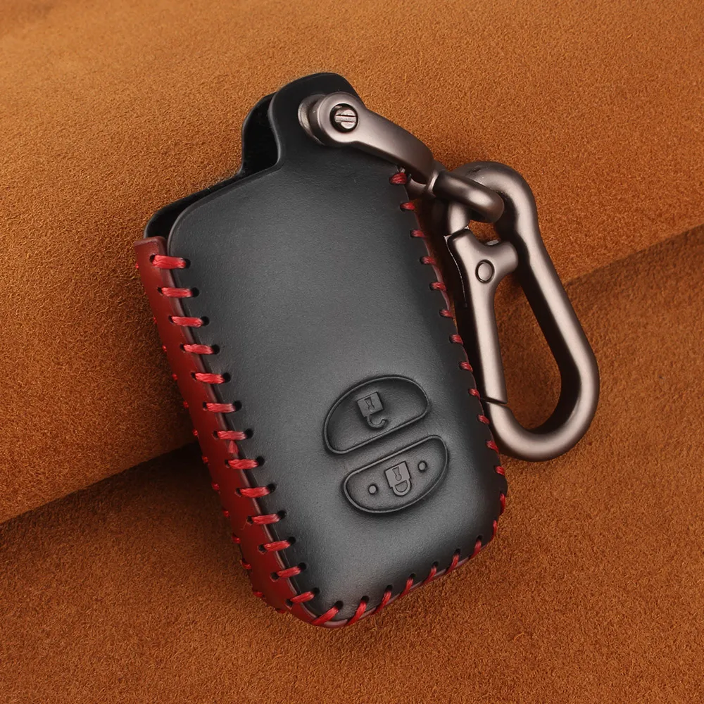 KEYYOU для Toyota Prius Land Cruiser Avalon Prado кожаный брелок для автомобильных ключей Чехлы для ключей чехол сумка для цепочек для ключей, 2/3/4 кнопки - Название цвета: Model 1