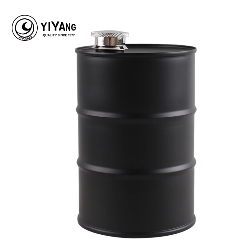 Personalized Stainless Steel 25oz OilTank Hip Flask Outdoor Oil Drum