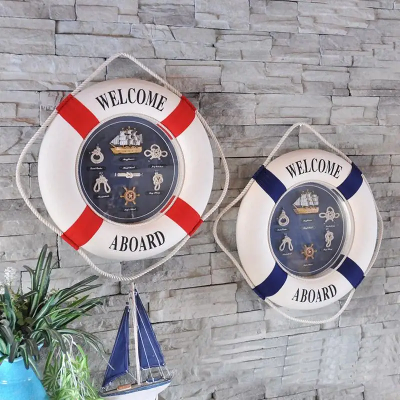 

Nautical Style Aboard Decorative Life Buoy Home Marine Wall Boat Decor