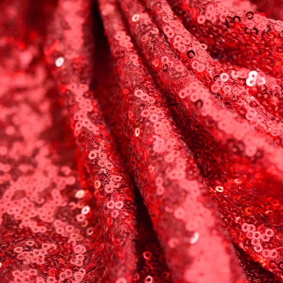 red sequin fabric-07