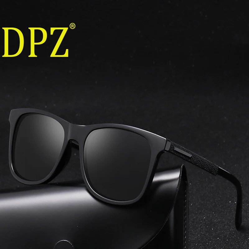 

2019 DPZ HOT Driving classical style uv protection sunglasses Men's fashion square box polarizing sunglasses Gafas Female uv400
