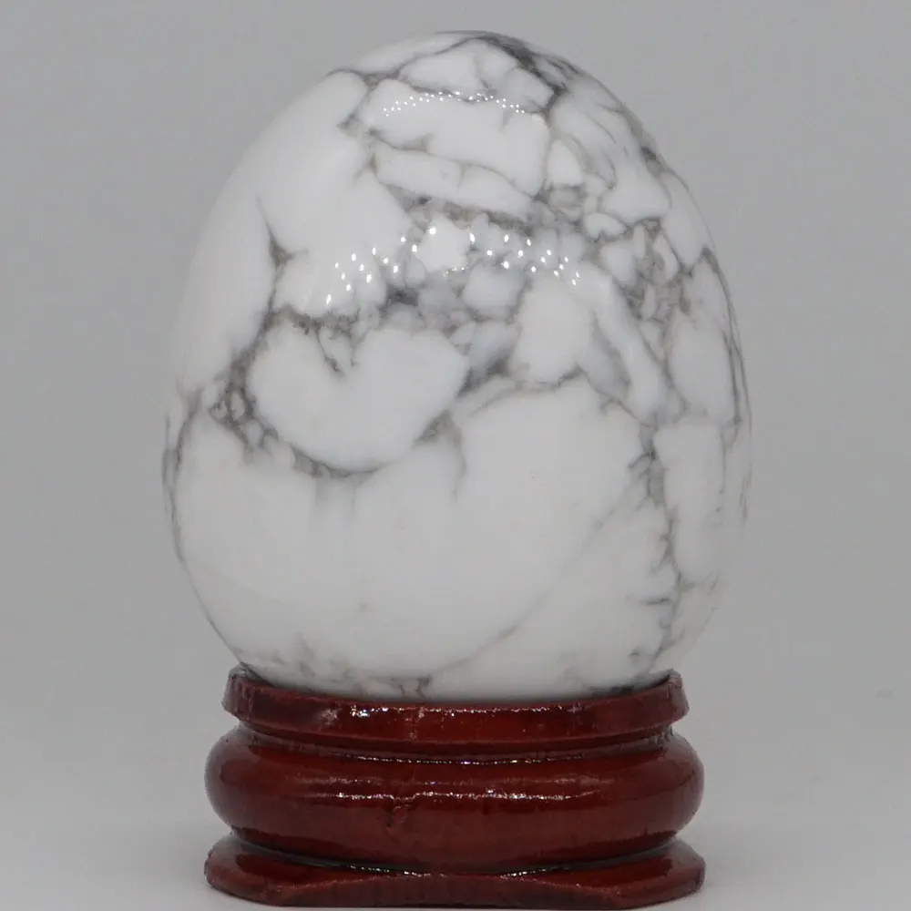 34*44MM White Howlite Turquoise Egg Natural Stone Crystal Mineral Healing Ball Home decoration accessory Kegel Massage Yoni Egg