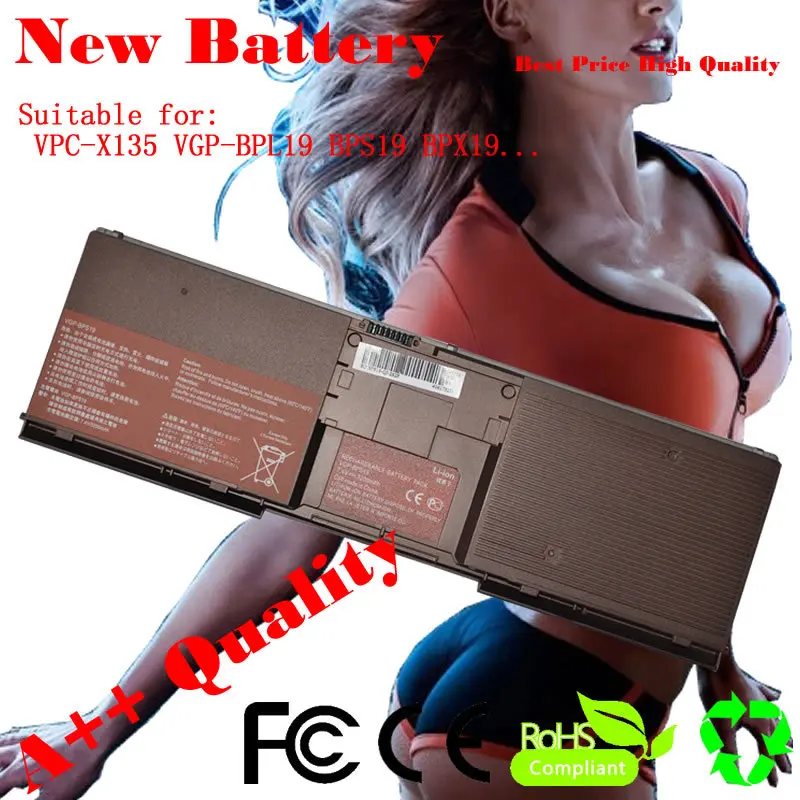 Ноутбук Батарея для Sony vpc-x128 vpc-x135 VGP-BPL19 BPS19 BPX19 VPC-X113KG VPC-X116KC VPC-X119LC VPC-X125LG Бесплатная доставка