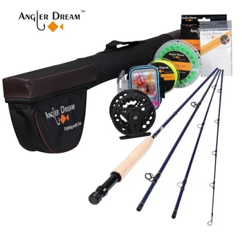 

Fly Fishing 2.5M Fly Rod Hard Aluminum Alloy Fly Reel /Lure/Line Set Fishing Rod Combo 2.6:1 Reel Fishing