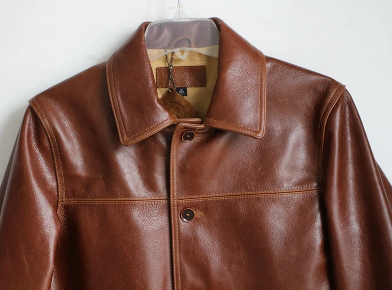 Free shipping,Brand men's 100% genuine leather Jackets,classic oil wax cow leather jacket,japan brakeman jacket.original