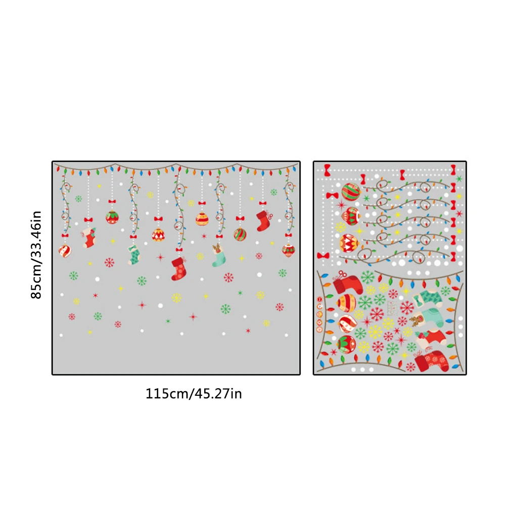 Рождественский Стикеры украшения двери окна Стекло Стикеры Рождество декоративные принаджлежности для вечеринки окна решетка Стекло Стикеры многоразовые