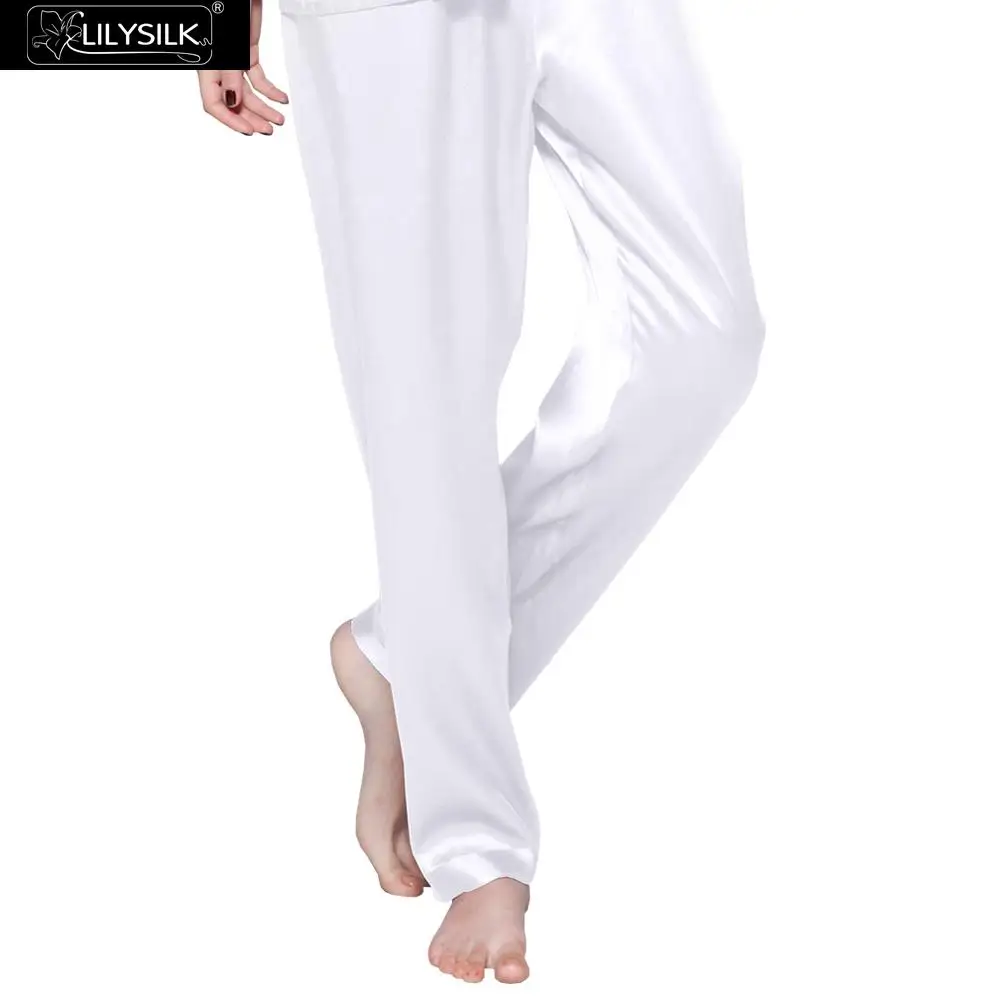 LilySilk пижама женская шелковая бретели Набор 3 шт. домашняя одежда для женщин шелк 22 Momme Длинные