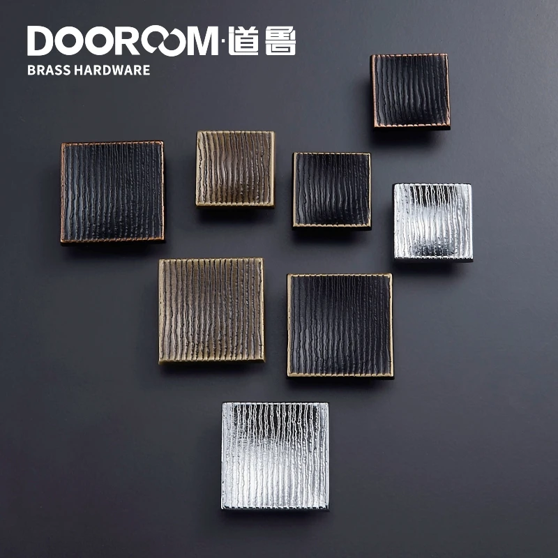 Ручки для мебели Dooroom из латуни современный квадратный ящик шкафа шкаф ручки