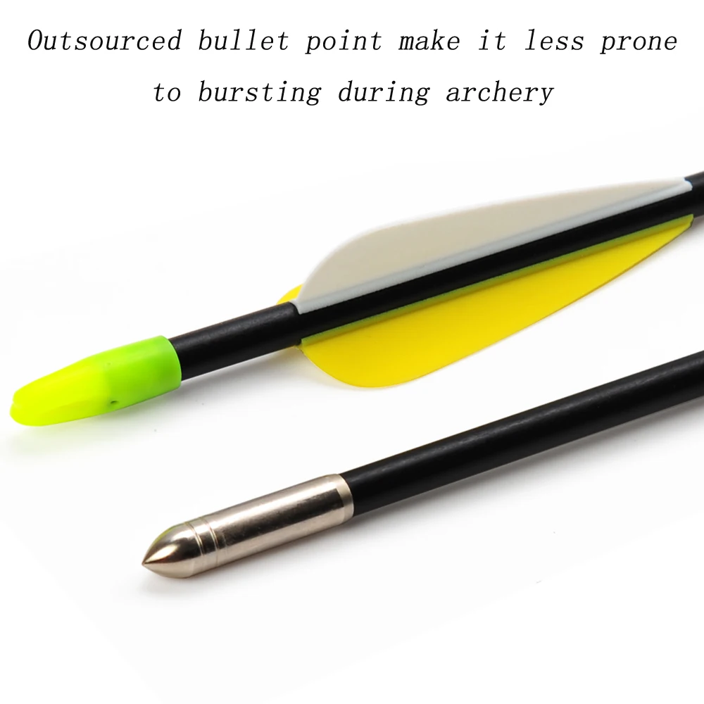 Archery 6/12pcs Fiberglass Arrows Hunting Bow Practice 17" Outsourced Head OD8mm Archery 6/12pcs Fiberglass Arrows Hunting Bow Practice 17" Outsourced Head OD8mm