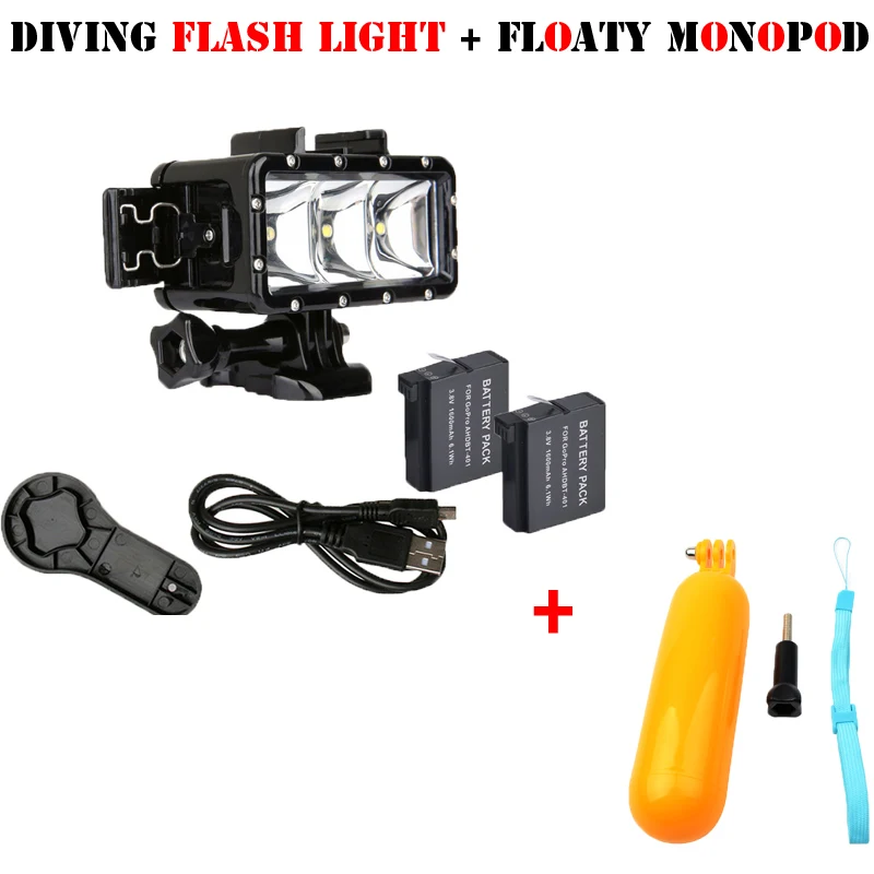 GoPro Diving flashLight LED Flash Video Light For GoPro Hero 4/3+,SJCAM