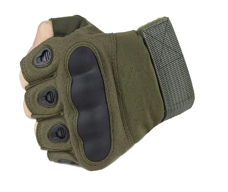 Tactical Gloves Armed Military Airsoft Shooting Bicycle Combat Fingerless Paintball Carbon Knuckle Half Finger Gloves