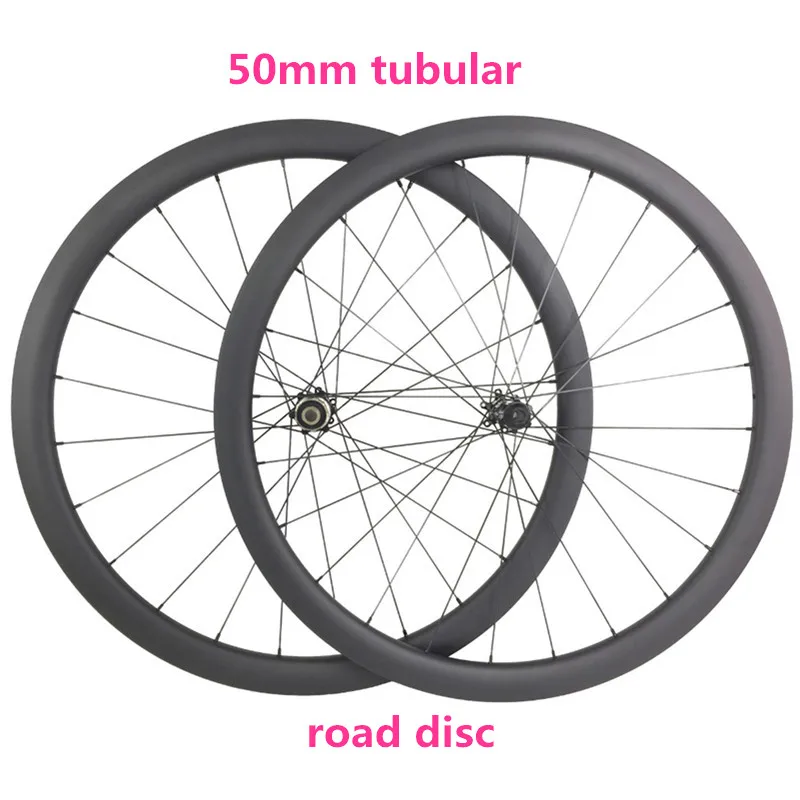 Best 700c road bike wheels 50mm deep tubular 23mm width D411SB D412SB 100x12 142x12 road bike carbon wheel 1310g road disc wheels 0