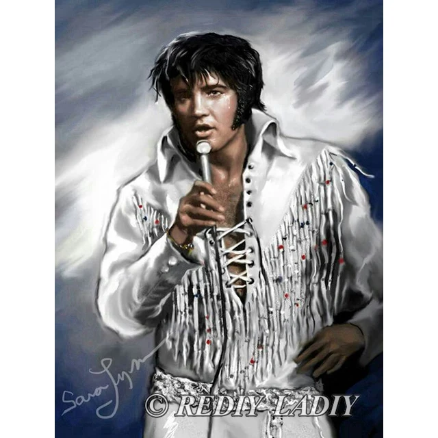 Full Square / Round Diamond Painting Kits Elvis Presley Mosaic Pattern