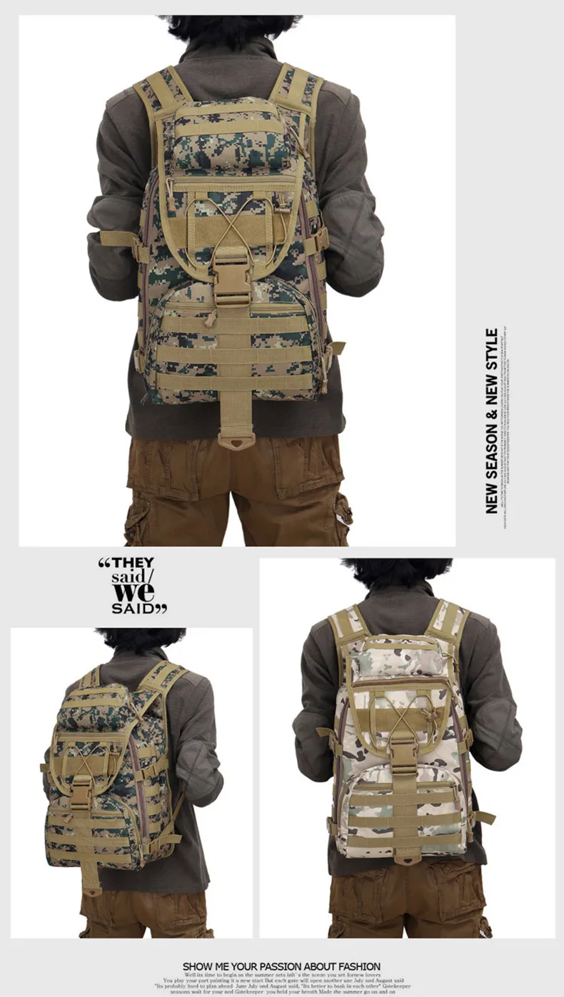 35Л Военный Рюкзак, Сумка для кемпинга, тактический рюкзак, мужской большой походный армейский рюкзак для путешествий, уличные спортивные сумки, сумка XA7WA