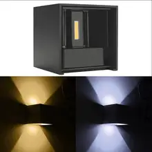 Домашний декор 9 Вт 12 Вт затемняемый COB светодиодный настенный светильник для помещений и улицы в простом стиле алюминиевый настенный светильник для спальни прихожей крыльца балкона