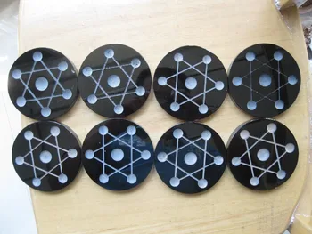 

8 NATURAL pretty OBSIDIAN cute 7* crystal balls sphere base stand