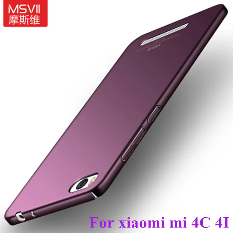Чехол MSVII для xiaomi mi 4C 4I Ультратонкий Роскошный чехол телефона жесткая задняя