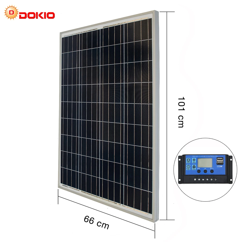 Aliexpress.com : Buy DOKIO 100W 18 Volt Solar Panel China + 10A 12/24