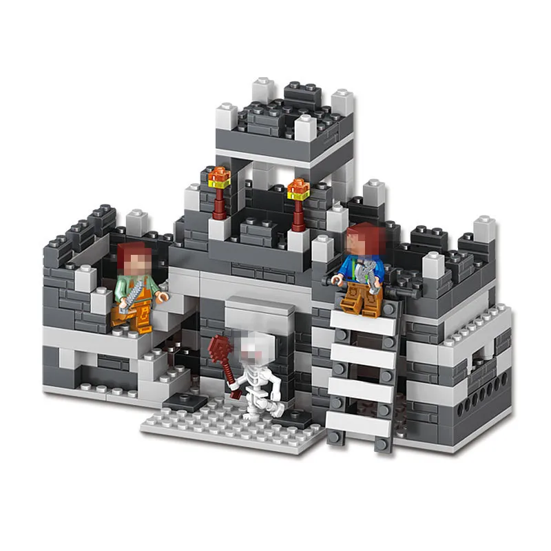 Stzhou Ми NI WAN Доу 560 шт. 2 в 1 мой мир Building Block защитной стенкой развивающие игрушки