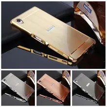 Для Fundas Sony Xperia Z5 premium/Z5 + E6833 E6883 чехол 5.5 »Металл Гибридный Алюминий Рамка бампер матовый Жесткий PC Обложка