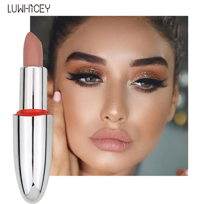 

Drop Ship Matte Sexy Red Lipstick Makeup For Women Waterproof Long Lasting Matte Lipstick Nude Lip Make Up Cosmetics