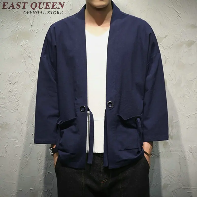 Traditional japanese mens clothing mens japanese kimono haori obi male yukata AA2347 Y