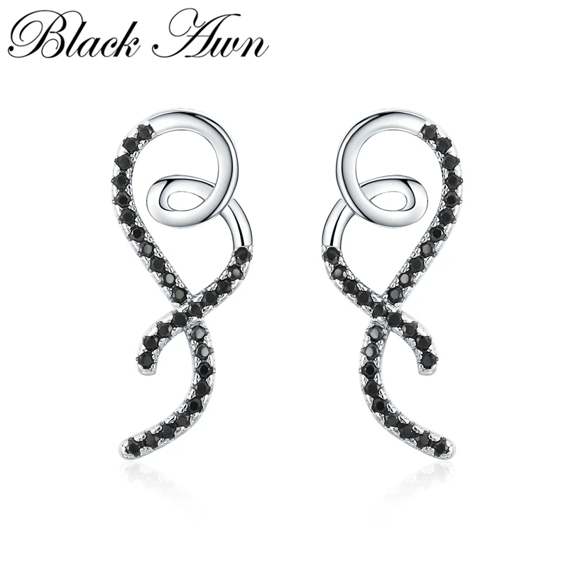 

[BLACK AWN] Trendy 925 Sterling Silver Jewelry Straw rope Stud Earrings for Women Natural Femme Boucle D'oreille I115