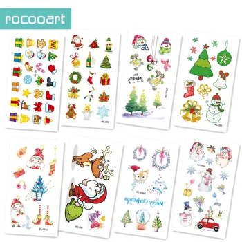 

New 2018 Waterproof Temporary Christmas Gift Tattoos For Kids Children Cartoon Santa Claus Deer Elk DIY Body Art Tattoo On Face