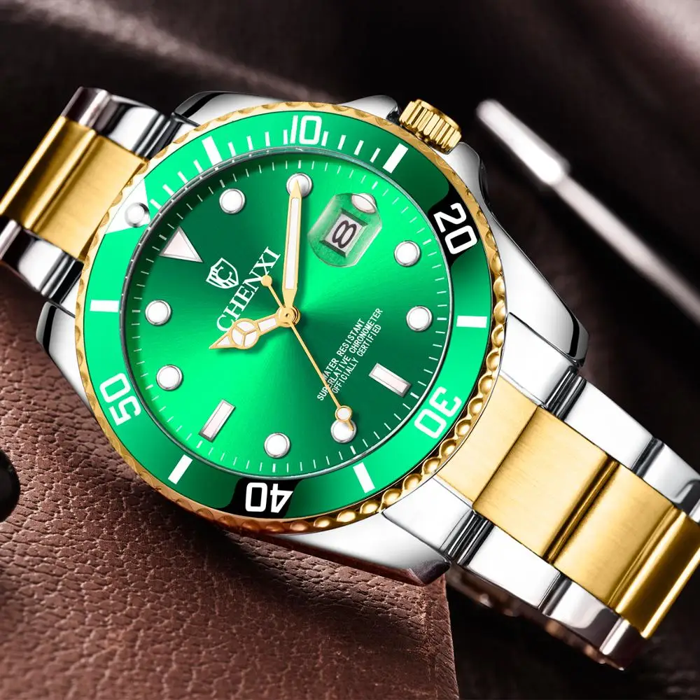 CHENXI New Top Brand Men Watches Men's Full Steel Waterproof Casual Quartz Date Clock Male Wrist watch Relogio Masculino