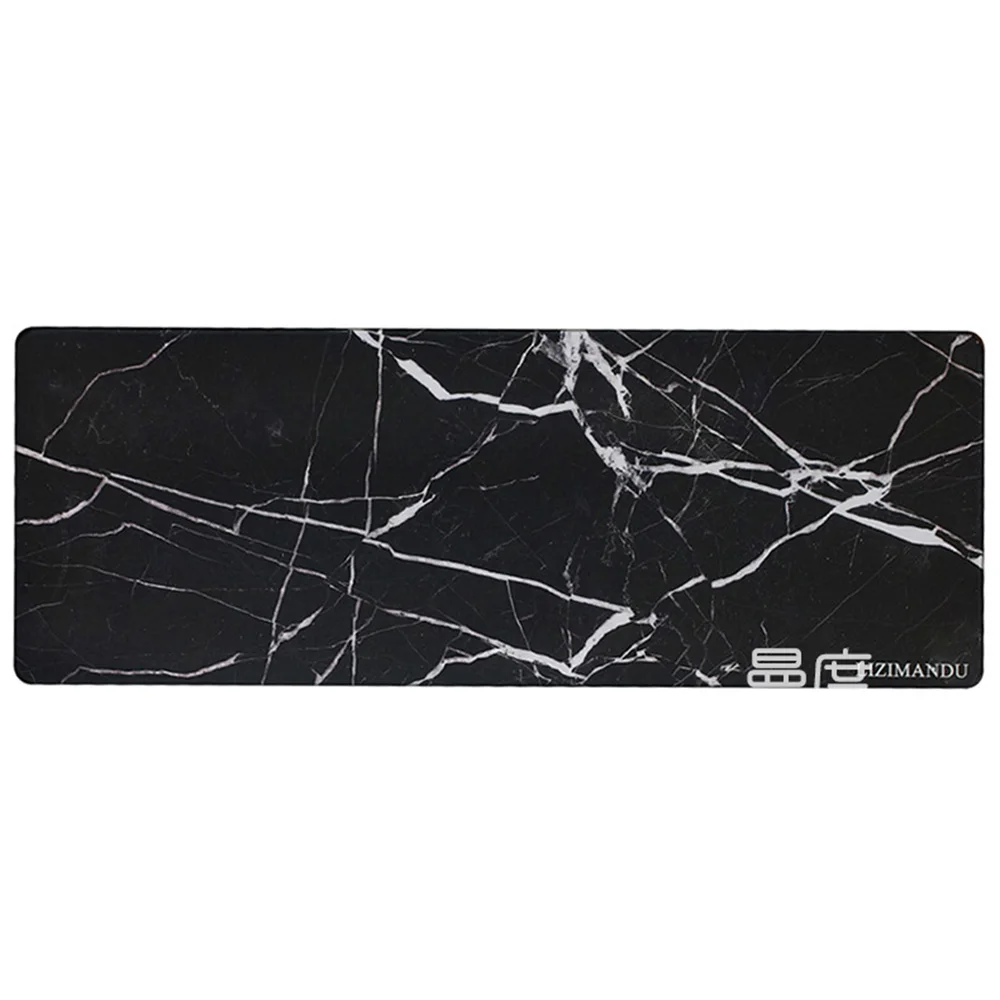 

Large Size Gaming Mouse Pad Anti-slip Natural Rubber PC Computer Gamer Mousepad Desk Mat Locking Edge for XXL Black Marble